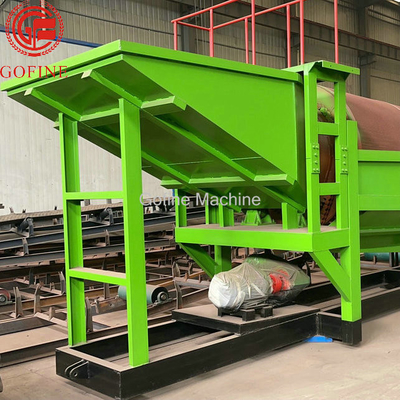 Vỉ cán màn hình quay Trommel trong vật liệu chịu lửa Phân bón than
