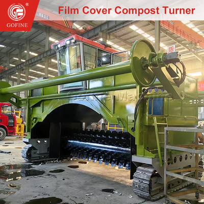 Dầu phân bón hữu cơ di động compost Turner với chức năng bao phủ phim cuộn