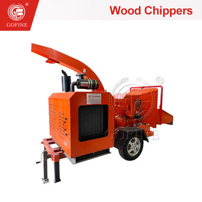 1-2 tấn/giờ Máy nghiền cành gỗ chạy bằng động cơ diesel