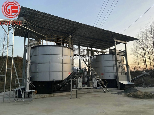 Sản xuất phân bón ủ 120M3 Bể lên men phân chuồng có thể kéo được